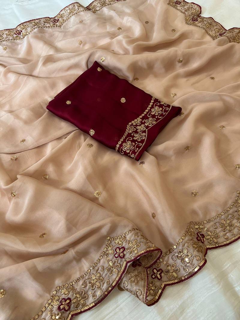 Light Pink Color Rangoli SIlk Blnd Festive Wear Saree