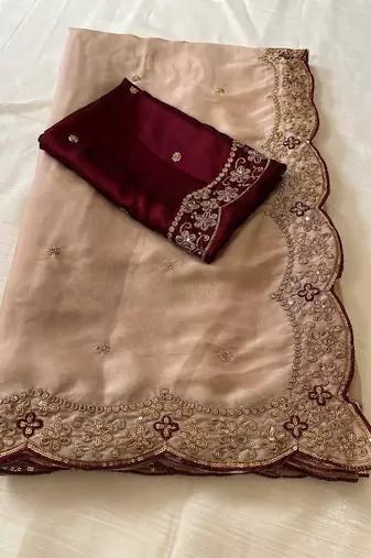 Light Pink Color Rangoli Silk Festive Wear Saree