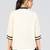 Women’s embroidered linen shirt in cream & black | casual office wear shirt
