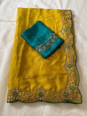 Yellow Color Rangoli Silk Festive Wear Saree 2