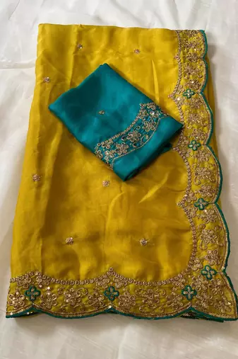 Yellow Color Rangoli Silk Festive Wear Saree