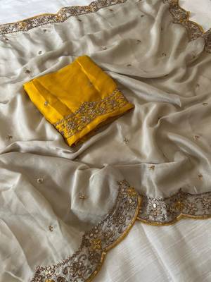 Light Grey Color Rangoli Silk Festive Wear Saree 1