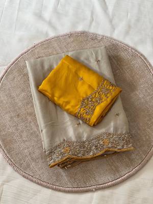 Light Grey Color Rangoli Silk Festive Wear Saree 3