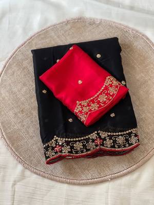 Black Color Rangoli Silk Festive Wear Saree 3