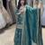 Teal heavily embellished sharara