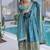 teal fendi crush zari sequin plus size sharara set