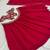 Red Roman silk, Embroidery Round Neck Lehenga Blouse Set