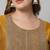 Mustard embroidered silk blend kurta sets details