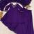 purple elegant purple & mustard kurta palazzo set with embroidered neckline & dupatta