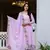 lavender faux georgette embroidered gown with dupatta heavy work