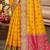 yellow patola silk blend woven work traditional saree