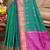 teal green patola silk blend woven work traditional saree