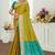 olive mustard patola silk blend woven work traditional saree