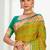 olive mustard patola silk blend woven work traditional saree