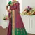 wine patola silk blend woven work traditional saree
