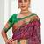 wine patola silk blend woven work traditional saree