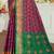 wine patola silk blend woven work traditional saree