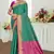 emerald green patola silk blend woven work traditional saree