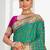 emerald green patola silk blend woven work traditional saree