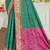 emerald green patola silk blend woven work traditional saree