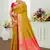 mustard yellow patola silk blend woven work traditional saree
