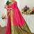 rani pink patola silk blend woven work traditional saree