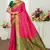 rani pink patola silk blend woven work traditional saree