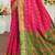 rani pink patola silk blend woven work traditional saree
