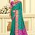 emerald green patola silk blend woven work traditional saree