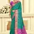 emerald green patola silk blend woven work traditional saree