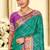 emerald green patola silk blend woven work traditional saree