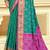 emerald green patola silk blend woven work traditional saree