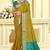 olive mustard patola silk blend woven work traditional saree