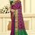 wine patola silk blend woven work traditional saree