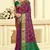 wine patola silk blend woven work traditional saree
