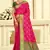 rani pink patola silk blend woven work traditional saree