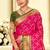rani pink patola silk blend woven work traditional saree