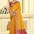 yellow patola silk blend woven work traditional saree