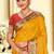 yellow patola silk blend woven work traditional saree