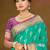 emerald green patola silk blend woven work traditional saree