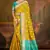 mustard yellow patola silk blend woven work traditional saree