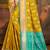 mustard yellow patola silk blend woven work traditional saree