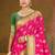 rani pink patola silk blend woven work traditional saree