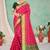 rani pink patola silk blend woven work traditional saree