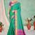 emerald green patola silk blend woven work traditional saree