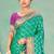 emerald green patola silk blend woven work traditional saree