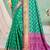 emerald green patola silk blend woven work traditional saree