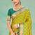 olive mustard patola silk blend woven work traditional saree
