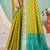 olive mustard patola silk blend woven work traditional saree
