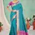 turquoise blue patola silk blend woven work traditional saree